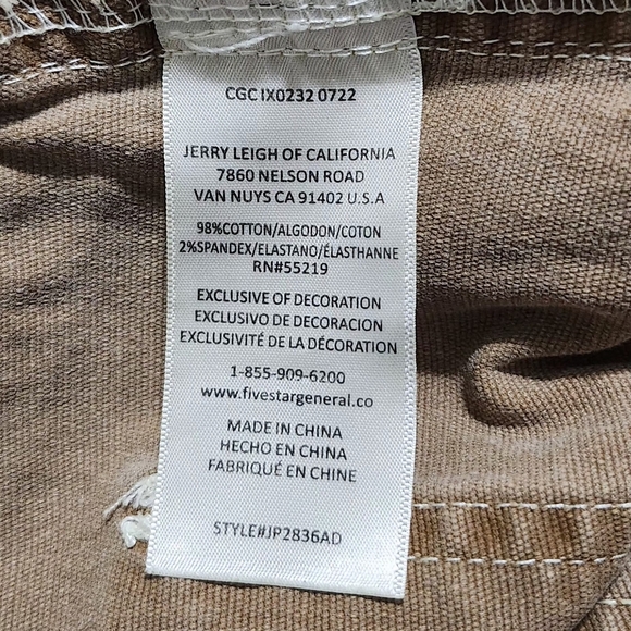 Five Star General Khaki Pants Women’s Stretch Cotton Straight Leg . Size 28. - Picture 8 of 8